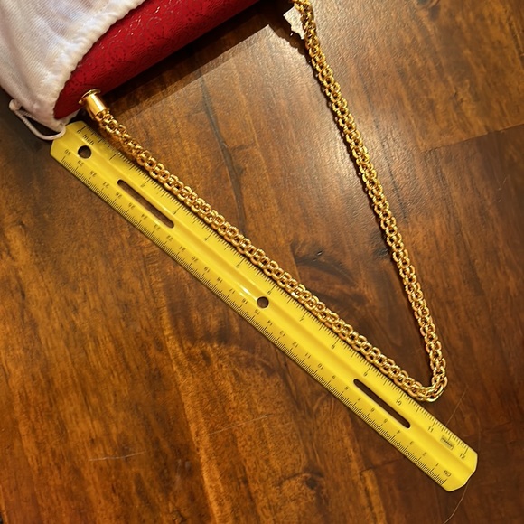 Bruno Magli purse- Beautiful red leather with stylish gold chain. Like new. - Picture 7 of 7